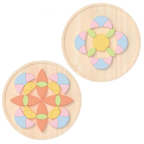 Przejdź do produktu Mandala Kwiatowa - Układanka Montessori w Pastelowych Kolorach od Classic World