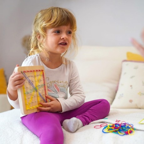 Przejdź do produktu Wielokolorowa Drewniana Układanka Geoplan WOOPIE GREEN – 69 Elementów z Certyfikatem FSC