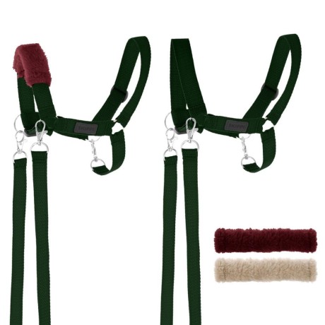 Przejdź do produktu Kantar dla Hobby Horse wodze + futerka zielony