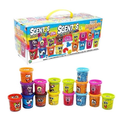 Przejdź do produktu Zestaw pachnący piasek kinetyczny +ciastolina 8szt