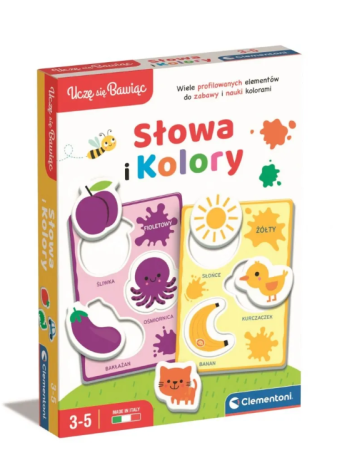 Przejdź do produktu Gra edukacyjna Słowa i Kolory Uczę się Bawiąc Język Polski Clementoni 50760