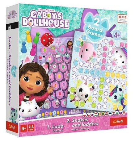 Przejdź do produktu Gra planszowa 2w1 Gabby's Dollhouse TREFL