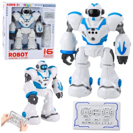 Przejdź do produktu Robot Interaktywny Zdalnie Sterowany RC 16 Funkcji Światła Dźwięki Niebieski