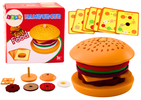 Przejdź do produktu Hamburger Drewniany 8 El Karty Z Przepisami 10 Szt