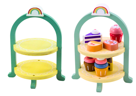 Przejdź do produktu Zestaw Słodyczy Ciasta Babeczki Stojak Drewniany