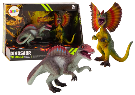 Przejdź do produktu Figurki Dinozaurów Spinozaur Dilofozaur Zestaw 2el