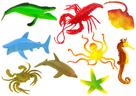 Przejdź do produktu Zestaw Figurek Zwierząt Morskich Ocean 9 Szt.