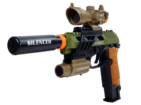 Przejdź do produktu Zestaw Wojskowy Pistolet Karabin Nóż Medal Celownik Dźwięk