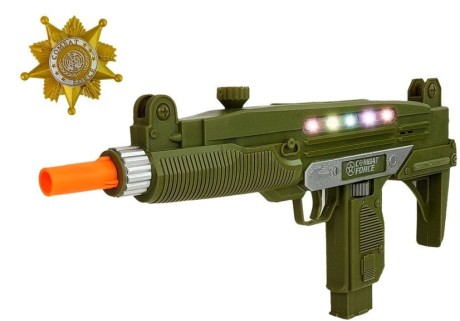 Przejdź do produktu Zestaw Wojskowy Pistolet  Dźwięk Światła Odznaka 37 cm