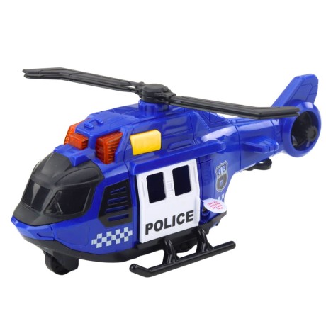 Przejdź do produktu Helikopter Policyjny Z Dźwigiem Światła Dźwięki Niebieski
