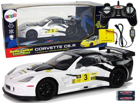Przejdź do produktu Auto Sportowe Wyścigowe R/C 1:18 Corvette C6.R Biały 2.4 G Światła