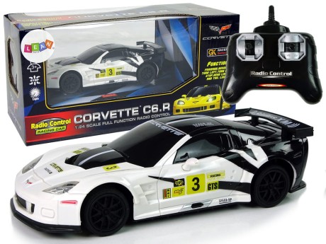Przejdź do produktu Auto Sportowe Wyścigowe  R/C 1:24 Corvette C6.R Biały 2.4 G Światła