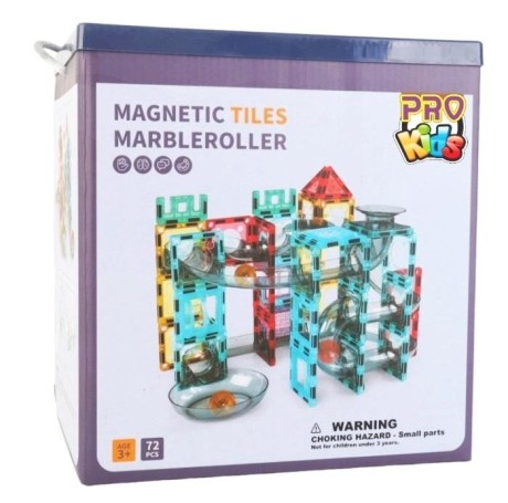 Przejdź do produktu Klocki magnetyczne tor kulkowy 72el