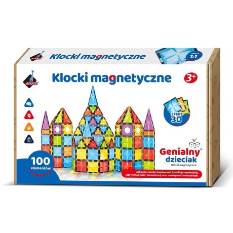 Przejdź do produktu Klocki magnetyczne 100 elementów
