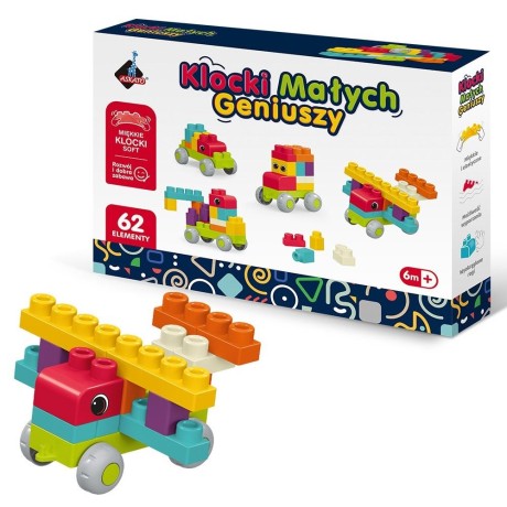 Przejdź do produktu Klocki małych geniuszy Soft miękkie 62el