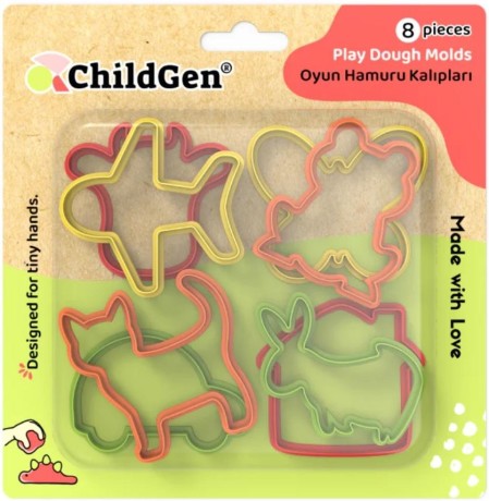 Przejdź do produktu Zestaw kreatywnych foremek do ciastoliny - 8 kształtów do zabawy i nauki od ChildGen