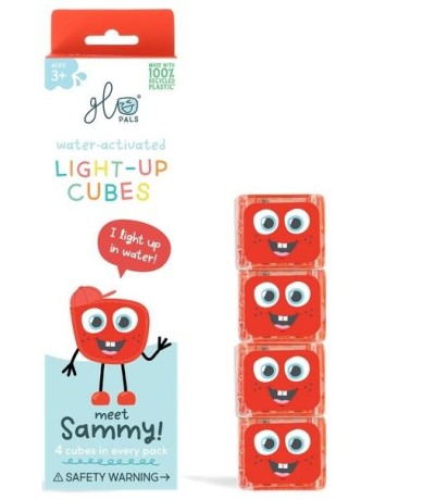 Przejdź do produktu Kostki sensoryczne świecące w wodzie Sammy czerw