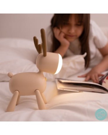 Przejdź do produktu Lampka nocna LED w kształcie jelonka - beżowa