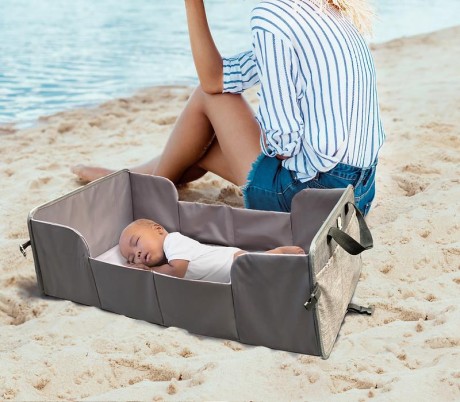 Przejdź do produktu Składany materac podróżny dla dziecka Dooky Traveller Grey – Przenośny materac do spania i odpoczynku