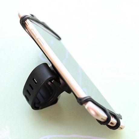 Przejdź do produktu Uniwersalny uchwyt na telefon Dooky Black – Regulowany uchwyt na smartfon do wózka i samochodu