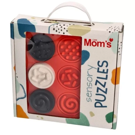Przejdź do produktu Puzzle sensoryczne Kontrastowe Kółeczka Momscare