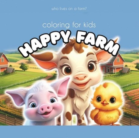 Przejdź do produktu Kolorowanka "Szczęśliwa Farma" z krową, 140x140 mm