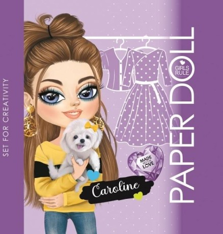 Przejdź do produktu Kolorowanka 140x140 z Lalką Caroline do Wycinania