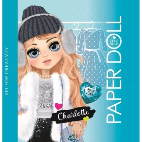 Przejdź do produktu Kolorowanka 140x140 Lalka do wycinania Charlotte