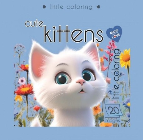 Przejdź do produktu Kolorowanka 140x140 Słodkie kotki niebieska