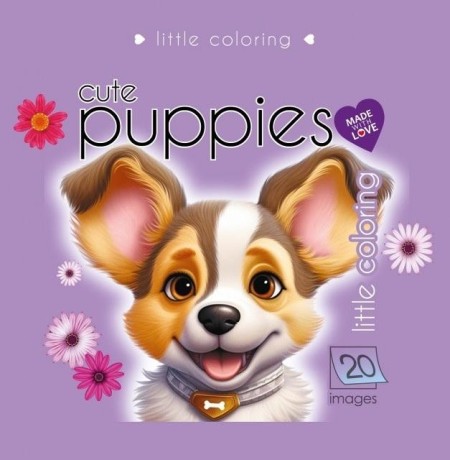 Przejdź do produktu Kolorowanka 140x140 Słodkie pieski fioletowa
