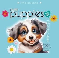 Przejdź do produktu Kolorowanka 140x140 Słodkie pieski turkusowa