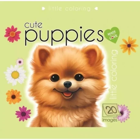 Przejdź do produktu Kolorowanka 140x140 Słodkie pieski zielona