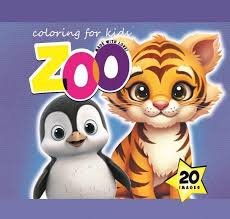 Przejdź do produktu Kolorowanka 140x140 Zoo niebieska 20 obrazków