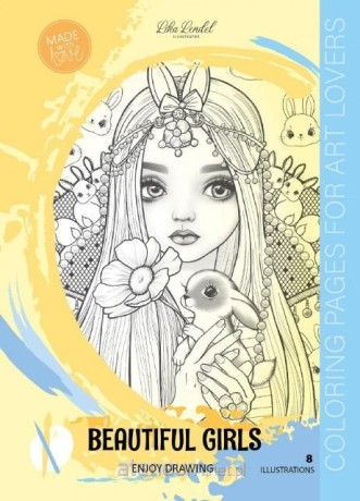 Przejdź do produktu Kolorowanka A4 8 obrazków Beautiful Girls żółta