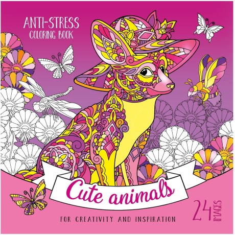 Przejdź do produktu Kolorowanka antystresowa 200x200 12 Cute animals
