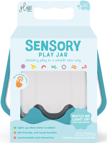 Przejdź do produktu Słoik sensoryczny do napełnienia wodą niebieski