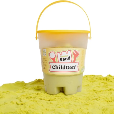 Przejdź do produktu Naturalny Piasek Kinetyczny ChildGen z Foremką - 500g, Żółty