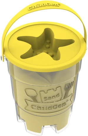 Przejdź do produktu Naturalny Piasek Kinetyczny ChildGen z Foremką - 500g, Żółty