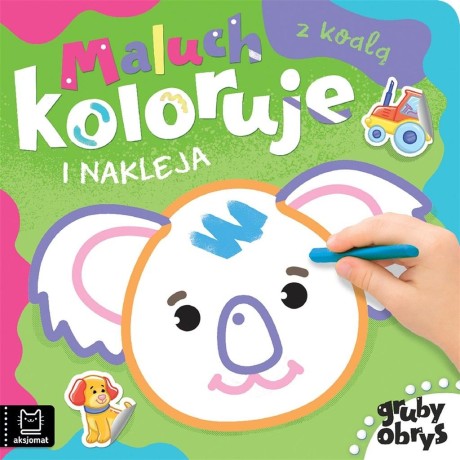 Przejdź do produktu Maluch koloruje i nakleja z koalą. Gruby obrys