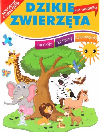 Przejdź do produktu Koloruję i naklejam. Dzikie zwierzęta