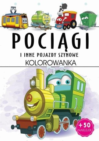 Przejdź do produktu Pociągi i inne pojazdy szynowe. Kolorowanka