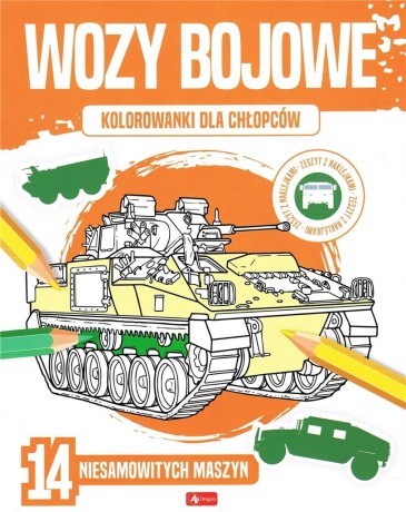Przejdź do produktu Kolorowanki dla chłopców. Wozy bojowe