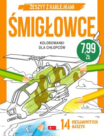 Przejdź do produktu Kolorowanki dla chłopców. Śmigłowce
