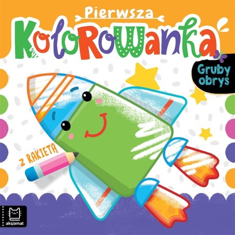 Przejdź do produktu Pierwsza kolorowanka z rakietą. Gruby obrys