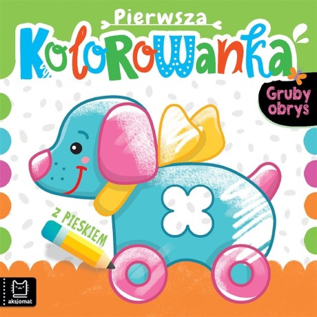 Przejdź do produktu Pierwsza kolorowanka z pieskiem. Gruby obrys