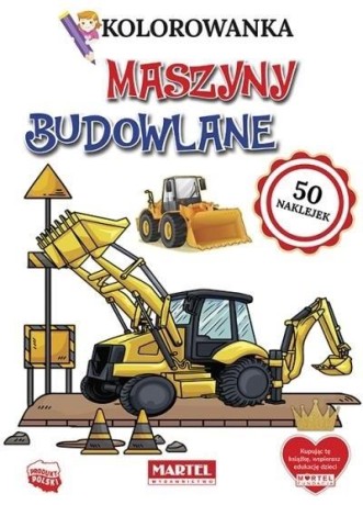 Przejdź do produktu Kolorowanka z naklejkami Maszyny budowlane