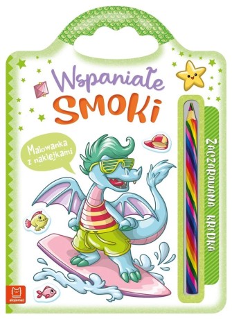 Przejdź do produktu Wspaniałe smoki. Malowanka z naklejkami