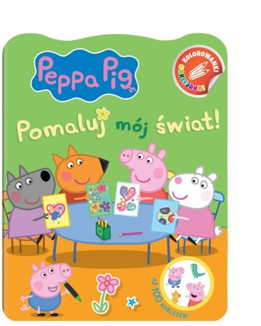 Przejdź do produktu Peppa Pig. Kolorowanki Naklejanki Pomaluj mój..