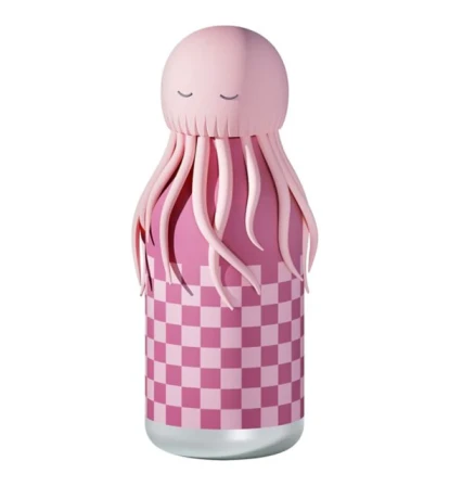 Przejdź do produktu Termiczna Butelka Asobu Bestie Meduza Różowa 460 ml z Słomką