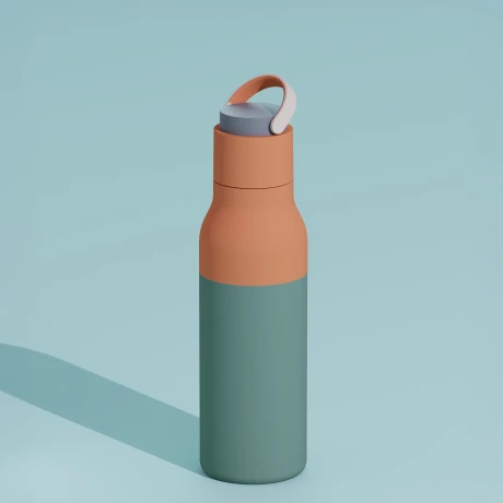 Przejdź do produktu Butelka termiczna ze słomką Metro Asobu – pastel green 600 ml